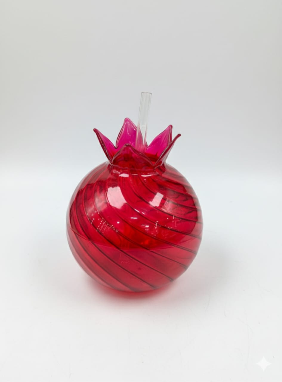 كوب رمانة مضلع بشاليموة - احمر