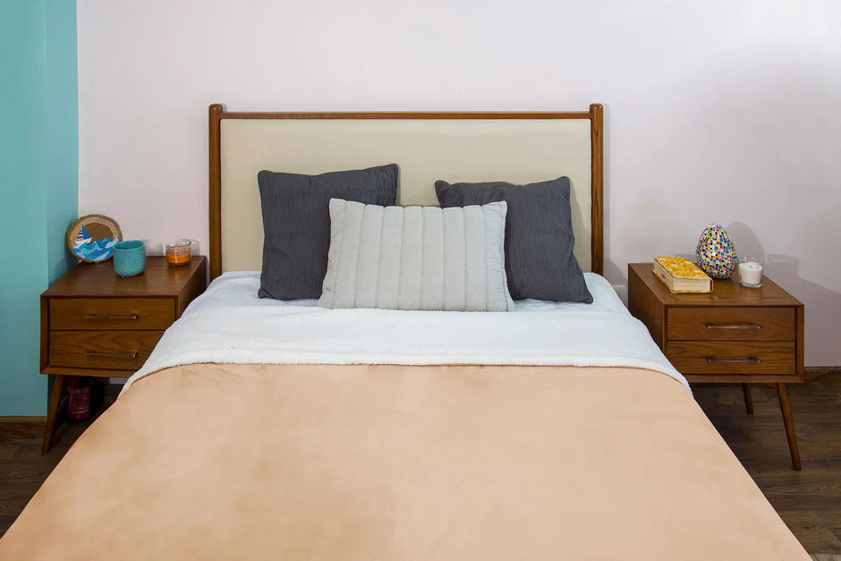 مينترا بطانية مايكروفايبر/شيربا مزدوجة الجوانب فائقة النعومة (180 × 220 سم)