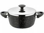 Saflon Granite Pot, Black, Sizes (18-30 cm)