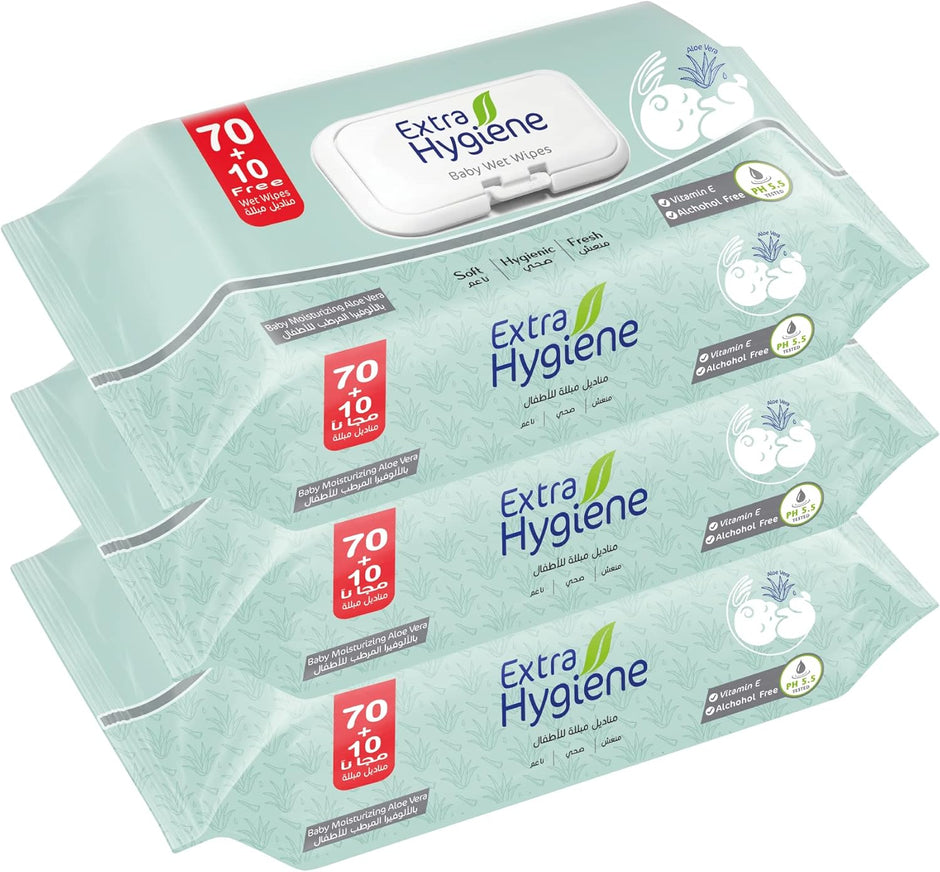 Hygiene Cool Water Wet Wipes 3 Pack 40 Wipes