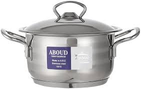 Aboud Original Cookware Set with Steel Handle (Adil) - 10 Pieces (16-28 cm) 
