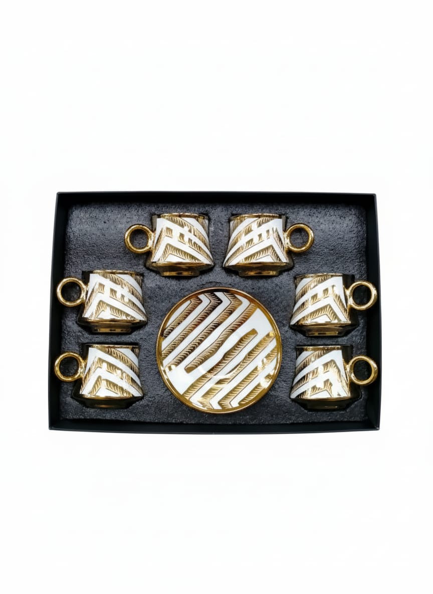 طقم فنجان قهوة بالطبق 6ق موديل 6/2