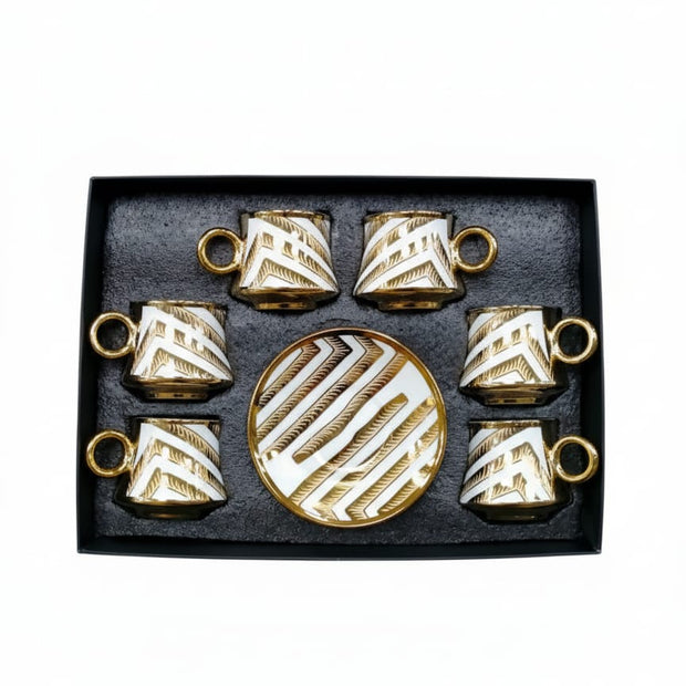 طقم فنجان قهوة بالطبق 6ق موديل 6/2