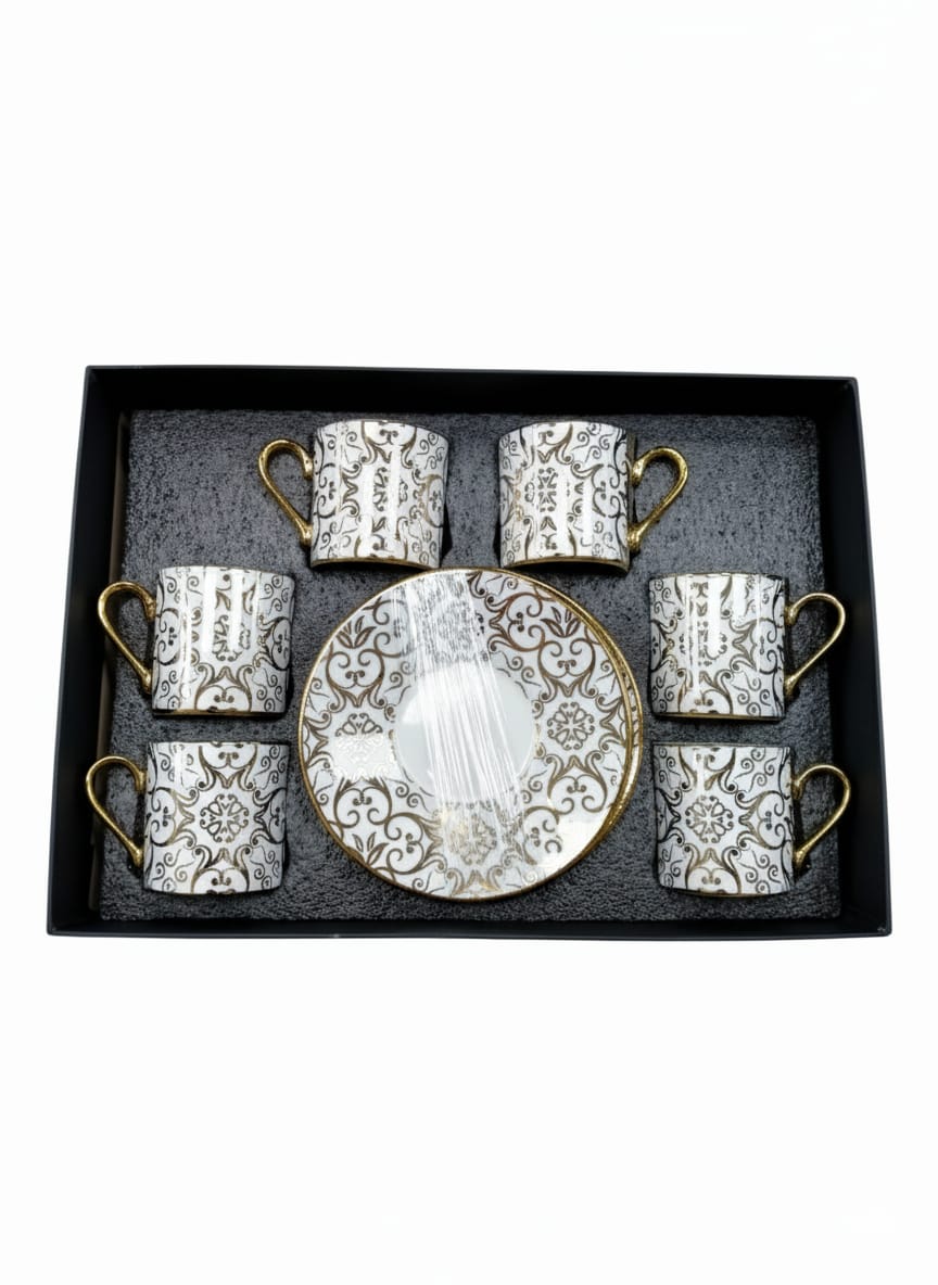 طقم فنجان قهوة بالطبق 6ق موديل 23/2