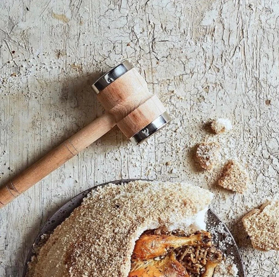 ساس شاكوش لحمة ستانلس يد خشب