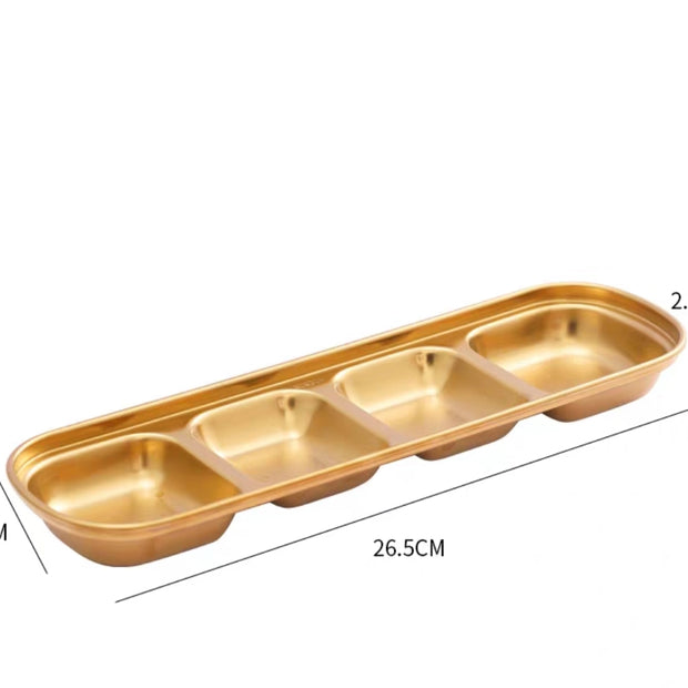 طبق مقسم ذهبى 4 عين للصوص