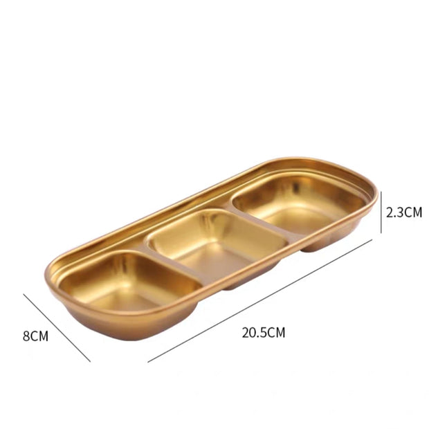 طبق مقسم ذهبى 3 عين للصوص