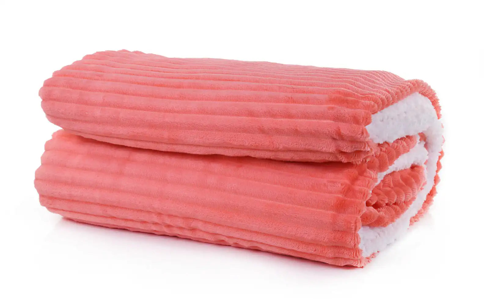 مينترا بطانية مخططة من المايكروفايبر/الشيربا مزدوجة الجوانب (220 × 180 )